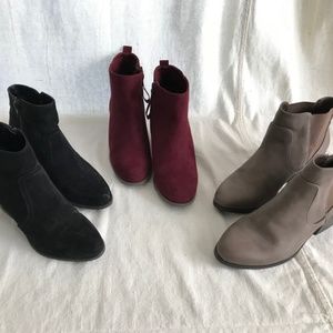 Lot of 3 Women's Ankle Boots